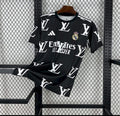 Real Madrid 202526 Louis Vuitton Joint Edition Black Jersey
