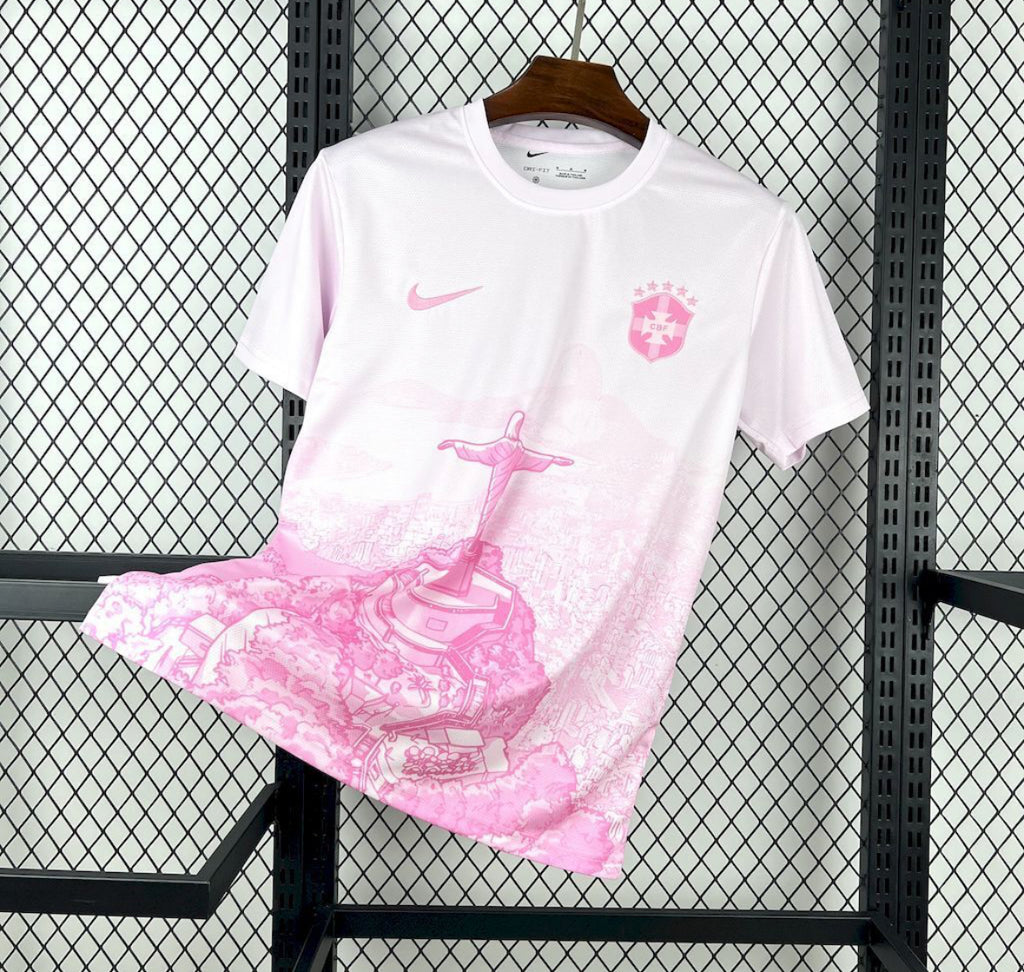 Brazil 202526 pink white Jersey
