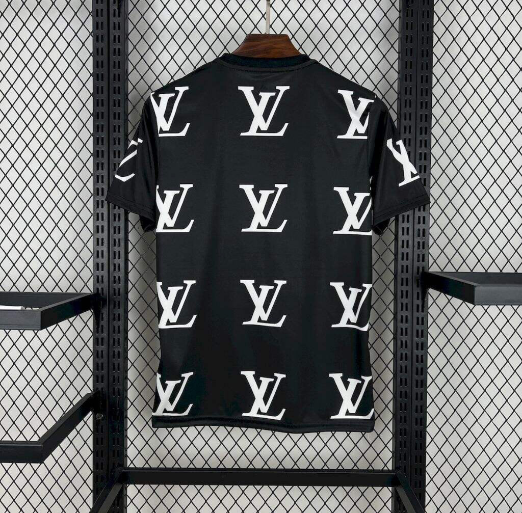 Real Madrid 202526 Louis Vuitton Joint Edition Black Jersey